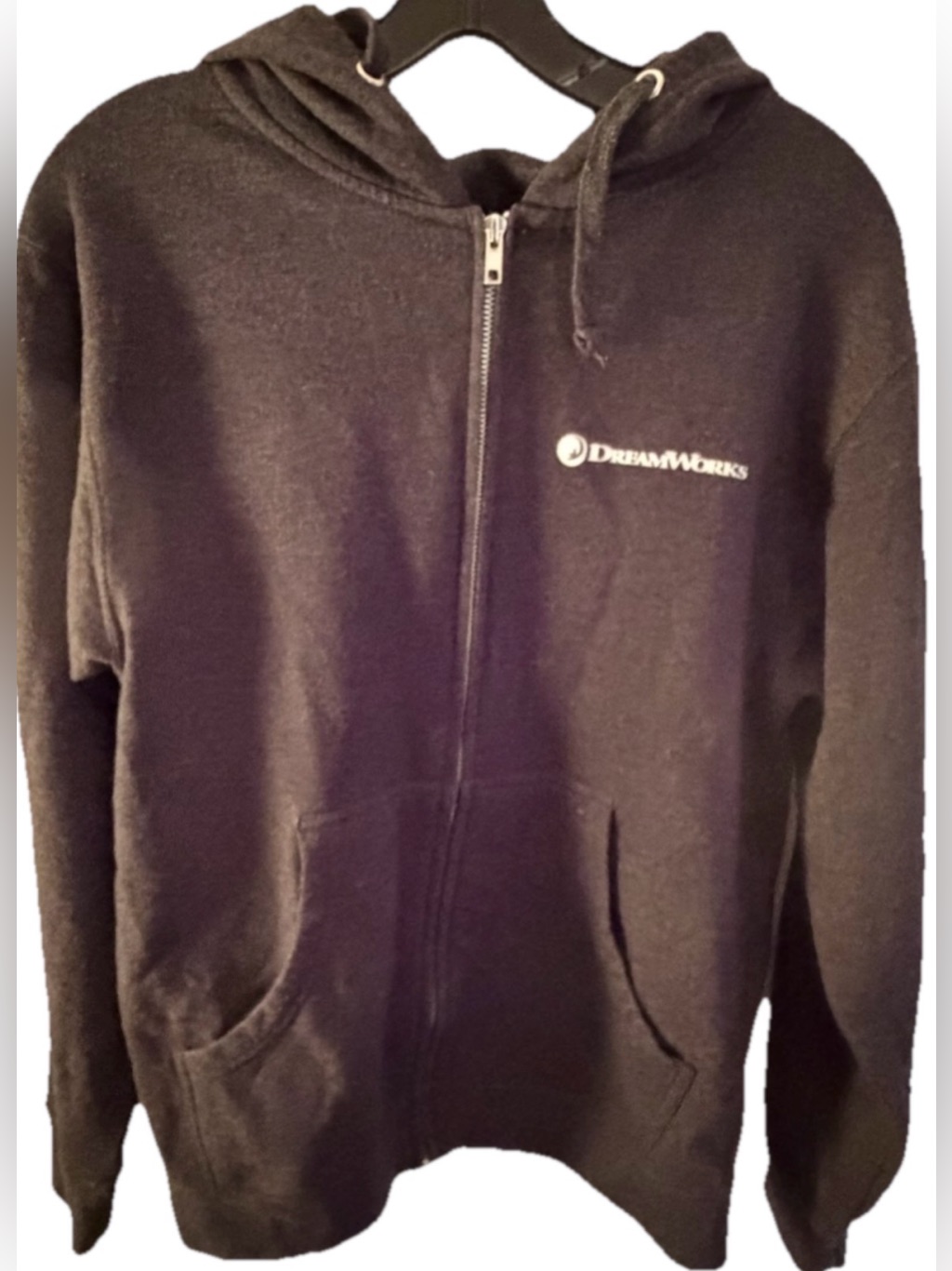 Dreamworks Movie Studio Dreamer Zip Up Jacket Hoodie Gray Men's Size Small